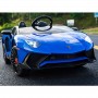 Детский электромобиль Lamborghini M 3903 EBLR-4: 2.4G, EVA, 90W, кожа - СИНИЙ