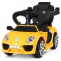 Электромобиль-каталка-толокар Porsche M 3592 L-6: 3 км/ч, эко-кожа - ЖЕЛТЫЙ