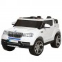 Детский электромобиль BMW M 3107 EBLR-1: 9 км/ч, 4 мотора, 12V 10A, EVA-колеса +КОЖА - БЕЛЫЙ