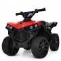 Детский квадроцикл M 3638 EL-3:  EVA, кожа, 5 км/ч, свет фар - КРАСНЫЙ