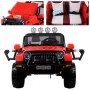 Детский двухместный электромобиль JEEP M 3572 EBLR-3: 4x4, 8 км/ч, EVA, кожа - RED