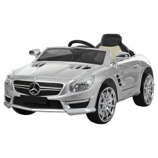 Детский электромобиль Mercedes M 3283 EBLRS-11: 2.4G, EVA, кожа - СЕРЕБРО ПОКРАСКА