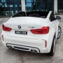 Детский двухместный электромобиль BMW X6M JJ 2168-1: 9 км/ч, 2.4G. EVA-колеса, Кожа - БЕЛЫЙ
