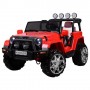 Детский двухместный электромобиль JEEP M 3572 EBLR-3: 4x4, 8 км/ч, EVA, кожа - RED
