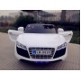 Детский электромобиль AUDI R8 KD100: 12V, 7 км/ч, МЯГКОЕ СИДЕНИЕ, EVA-КОЛЕСА - WHITE