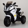 Детский мотоцикл BMW M 3913 EL-1: 70W, EVA, кожа, USB/MP3 - БЕЛЫЙ