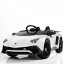 Детский электромобиль Lamborghini Aventador M 3903 EBLR-1: 2.4G, EVA, 90W, кожа - БЕЛЫЙ