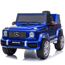 Детский электромобиль джип M 4179 EBLRS-4: 2x25W, 2.4G, EVA, 4.5 км/ч, кожа- СИНИЙ