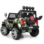 Детский электромобиль Jeep M 3237 EBLR-18: 12V 14A, 4x4, 8 км/ч, EVA, Кожа, 2.4G - ХАКИ