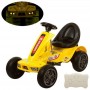 Детский электрический картинг CHAMPION M 1558 ER-6: 12V, мягкие колеса, музыка, пульт. Желтый