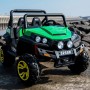 Детский двухместный электромобиль M 3454 EBLR-5: 4x4, 12V14A, 9 км/ч, EVA, кожа - ЗЕЛЕНЫЙ