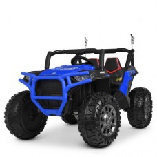Детский электромобиль джип Buggy M 4248 EBLR-4: MP3, EVA, 5 км/ч, кожа - СИНИЙ