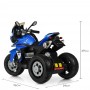 Детский мотоцикл M 4117 EL-4: 50W, EVA-колеса, USB/SD/Mp3, кожа - СИНИЙ