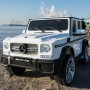 Детский электромобиль M 3567 EBLR-1 4WD (Mercedes G65 VIP): 4x4, 180W, 8 км/ч, EVA, кожа - БЕЛЫЙ