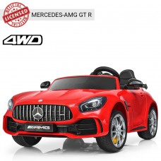 Детский двухместный электромобиль M 3905 EBLR-3 (Mercedes AMG GT R): 140W, 7 км/ч, EVA, кожа - КРАСНЫЙ