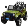 Детский электромобиль Jeep M 3237 EBLR-7: 12V 14A, 4x4, 8 км/ч, EVA, Кожа, 2.4G - ХАКИ