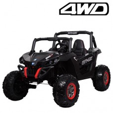 Детский электромобиль GRIZZLY XM 603: 4x4, EVA, 1x12V 10A, USB. Эко-кожа - ЧЕРНЫЙ (M 3602 EBLR-2)