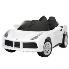 Детский электромобиль Ferrari M 3284 EBLR-1: 2.4G, EVA, 90W, кожа - БЕЛЫЙ
