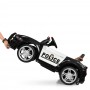 Детский электромобиль POLICE BBH007: 2.4G, 70W, EVA, мигалки+РУПОР, кожа - ЧЕРНО-БЕЛЫЙ