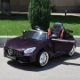 Детский электромобиль Mercedes M 4105 EBLRS-9: 7км/ч, 70W, 2.4G, EVA, кожа - ПУРПУРНЫЙ