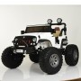 Детский электромобиль ДЖИП M 4077 EBLR-1: 7,5 км/ч, кожа, EVA, 2.4G - БЕЛЫЙ