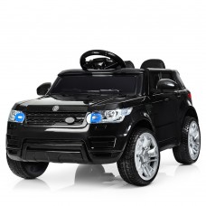 Детский электромобиль Land Rover M 3402 EBLR-2: 7 км/ч, кожа, EVA, 2.4G - ЧЕРНЫЙ