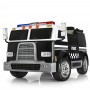 Детский двухместный электромобиль M 3828 EBLR-2 Полиция: 7км/ч, 4 мотора, 12V 10A, EVA-колеса, КОЖА - ЧЕРНЫЙ