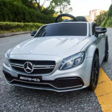 Детский электромобиль M 4010 EBLRS-11 (Mercedes): 90W, 7 км/ч, EVA, кожа - СЕРЕБРО (ПОКРАСКА)