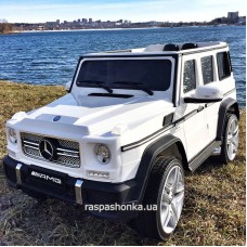 Детский электромобиль M 3567 EBLR-1 (Mercedes G65 VIP): 90W, 8 км/ч, EVA, кожа - БЕЛЫЙ
