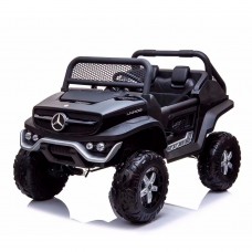 Детский электромобиль M 4133 EBLRS-2 (MERCEDES UNIMOG): 8 км/ч, 4x4, 140W, 2.4G, EVA, кожа - ЧЕРНЫЙ