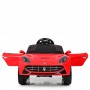 Детский электромобиль FERRARI M 3176 EBLR-3: 2.4G. EVA-колеса, Кожа, 50W - КРАСНЫЙ