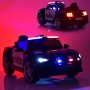 Детский электромобиль POLICE BBH007: 2.4G, 70W, EVA, мигалки+РУПОР, кожа - ЧЕРНО-БЕЛЫЙ