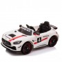 Детский электромобиль Mercedes-Benz M 4050 EBLR-1: 2.4G. EVA-колеса, кожа - БЕЛЫЙ