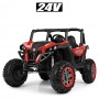 Детский электромобиль GRIZZLY XM 603: 2x75W, EVA, 2x12V 7A, USB. Эко-кожа - КРАСНЫЙ ПОКРАСКА (M 3602 EBLRS-3-2 24V)