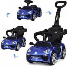 Электромобиль-каталка-толокар Lamborghini M 3591 LS-4: 3 км/ч, эко-кожа - СИНИЙ (ПОКРАСКА)