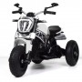 Детский мотоцикл M 4008 AL-1: 70W, надувные колеса, кожа - БЕЛЫЙ