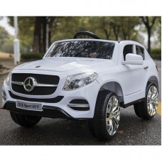 Детский электромобиль Mercedes M 3829 EBLR-1: 2.4G, EVA, 7 км/ч, кожа - БЕЛЫЙ