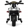 Детский мотоцикл M 4080 EL-1: 20W, колёса Eva, кожа - БЕЛЫЙ