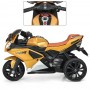 Детский мотоцикл M 3912 EL-13: 50W, USB/MP3, кожаное сиденье - ЗОЛОТОЙ