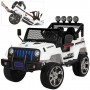 Детский электромобиль Jeep M 3237 EBLR-1: 12V 14A, 4x4, 8 км/ч, EVA, Кожа, 2.4G - БЕЛЫЙ
