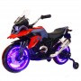 Детский мотоцикл M 3897 L-3:  50W, кожаное сиденье, подсветка колес  - КРАСНЫЙ