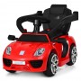 Электромобиль-каталка-толокар Porsche M 3592 L-3: 3 км/ч, эко-кожа - КРАСНЫЙ