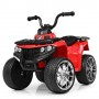 Детский квадроцикл M 4137 EL-3: 5 км/ч, 40W, 1 аккум. 6V4, EVA - ЧЕРНО-КРАСНЫЙ