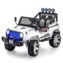 Детский электромобиль Jeep M 3237 EBLR-1: 12V 14A, 4x4, 8 км/ч, EVA, Кожа, 2.4G - БЕЛЫЙ