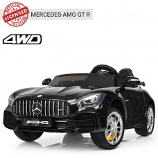 Детский двухместный электромобиль M 3905 EBLR-2 (Mercedes AMG GT R): 140W, 7 км/ч, EVA, кожа - ЧЕРНЫЙ