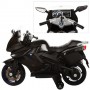 Детский мотоцикл BMW M 3208 EL-2: кожа, EVA-колеса, 12V, 70W, 6 км/ч - ЧЕРНЫЙ