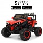 Детский электромобиль M 3804 EBLR-3: 4x4, 12V14A, 7 км/ч, EVA, кожа - КРАСНЫЙ