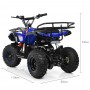 Детский квадроцикл PROFI HB-EATV 800N-4 (MP3): 30км/ч, 36V, 800W до 100 кг - СИНИЙ