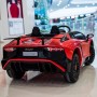 Детский электромобиль Lamborghini M 3903 EBLR-3: 2.4G, EVA, 90W, кожа - КРАСНЫЙ