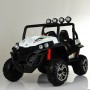 Детский двухместный электромобиль M 3454(2) EBLR-1: 4x4, 12V14A, 9 км/ч, EVA, кожа - БЕЛЫЙ